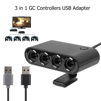 4Ports For GC Cube Game Controller Converter USB Adapter For Nintend Wii U Switch PC Adapter With Home Function Turbo