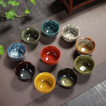 6 szt./kpl. Chiny kubek ceramiczny zmiana pieca filiżanka strona filiżanka twórcza kubek ceramiczny kubki tazas de ceramica creativas szklanka