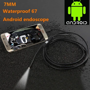 7 mm endoskopu Micro USB inspekcja boroskopu aparat dla Androida PC elastyczny IP67 wodoodporny laptop 6leds regulowany