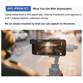 APEXEL professional 1.33 x anamorficzny lens HD widescreen moive Lens Video Vlog camera cpl obiektyw dla smartfonów Samsung Huawei