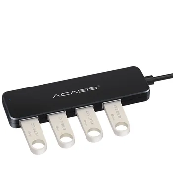 Acasis USB 2.0 3.0 kompaktowy, lekki, przenośny, szybki USB hub Usb 2.0 USB 3.0 Splitter r notebook 4 porty Adapte