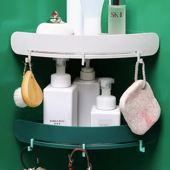 Akcesoria łazienkowe organizator hak kosmetyczny regał do przechowywania naścienna skrzynka do przechowywania prysznic wc schowek plastikowy bezpłatny cios