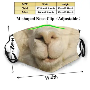 Alpaca Cute Mouth Face Masks Mouth Design Anti Dust Filter Są Zmywalni Face Mask Kids Alpaca For Alpaca Lover Alpaca Alpaca Śliczne