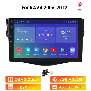 Android 10 samochodowy Радиоплеер do Toyota RAV4 Rav 4 2006 2007 2008 2009 2010 2011 2012 2 DIN z GPS BT Multimedia Stereo Video