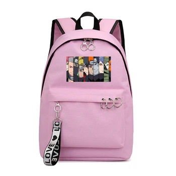 Anime plecaki Naruto Akatsuki plecak dziewczyny szkolne torby na co dzień szkolna torba na ramię kobiety Harajuku podróże plecaki Japoński styl