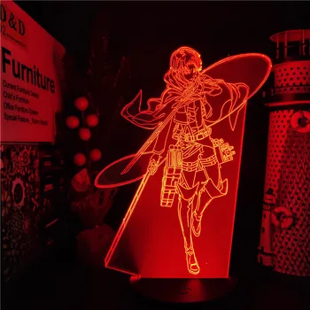 Atak na tytanie Levi Ackerman akrylowy 3D światło lampy anime rysunek led sypialnia lampa prezenty dla dzieci dekoracji domu