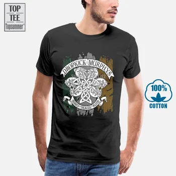Autentyczna koszulka Dropkick dla mężczyzn Harajuku Murphys Band Knotwork Flag Punk Rock T-Shirt S M L Xl 2Xl New