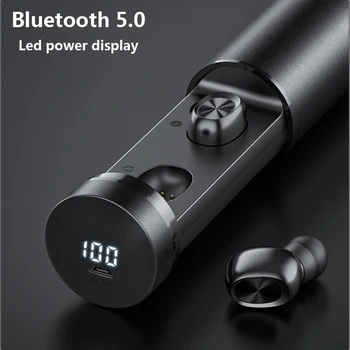 B9 TWS 5.0 słuchawki bezprzewodowe sterowanie dotykowe In-ear HIFI stereo sportowe, zestaw cyfrowy wyświetlacz led dla iPhone Xiaomi Samsung