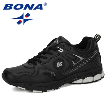 BONA 2019 nowy nabytek buty do biegania męskie Stylowe męskie buty do biegania krowa Split buty sportowe mężczyźni Zapatillas Hombre Deportiva wygodne