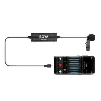 BOYA BY-DM1 BY-DM2 Lavalier mikrofon dla iphone Android Samsung smartfon aparat 6 m stereo audio recorder klip Microfone