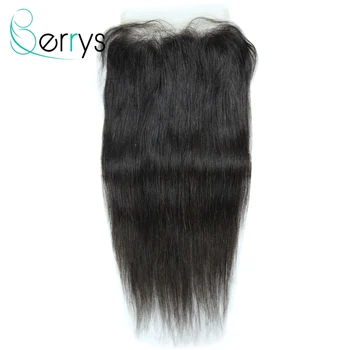 Berrys Hair Peruvian Row Virgin Hair 7x7 przezroczyste koronki zamknięcia bezpośrednie błyskawiczny zamknięcie naturalny kolor bielone węzły wolna część