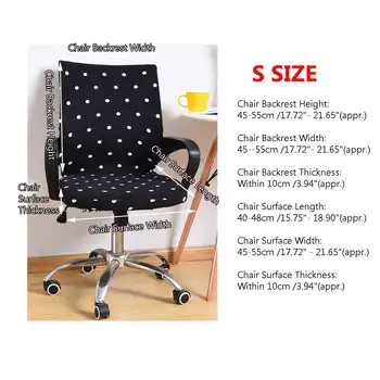 Biurowe obrotowe krzesło cover Elastyczna pokrywa krzesło anty-brudny wymienny zmywalny narciarski krzesło cover etui do sali konferencyjnej pokrywa siedzenia
