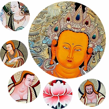 Budda malarstwo тханка Indie chińska religia styl, druk na płótnie malarstwo plakat sztuka ścienne do przedpokoju wystrój domu