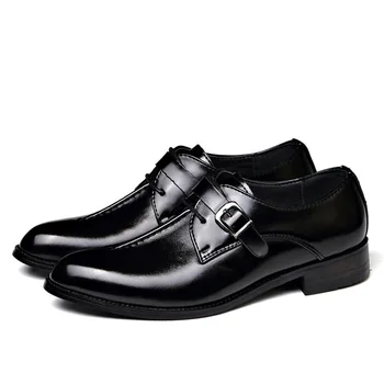 COSIDRAM 2018 Wiosna mężczyźni sukienka buty firmy ślubne buty dla mężczyzn, ostrym nosem sztuczna skóra klasyczne оксфорды formalna buty BRM-023