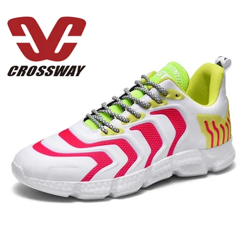 CROSSWAY męskie bieżnia buty nowa Moda Casual buty dla mężczyzn popcorn amortyzacja sport jogging światła męskie buty do biegania odblaskowe