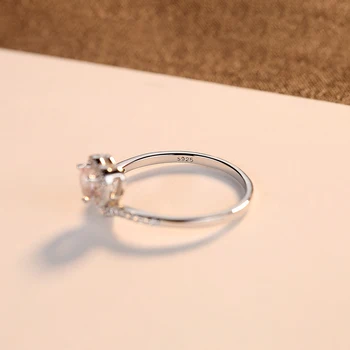 CZCITY nowe wielkie serce Topaz kamień pierścień dla kobiet obrączki ślubne wykwintne biżuteria Aneis De Prata Bijoux Femme miłość prezent SR0322