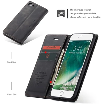 CaseMe Magnes portfel skórzany pokrowiec dla iPhone XS Max XR 11 12 Pro Max gniazdo kart flip etui dla iPhone 6 6s 7 8 Plus