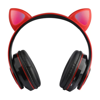 Cat Ear Słuchawki Bluetooth, Słuchawki Bezprzewodowe Muzyka Nad Uchem Składany Zestaw Słuchawkowy Z Mikrofonem Dla Xiaomi Dla Iphone Dla Sumsamg
