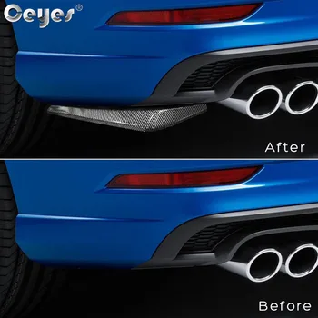 Ceyes 2szt samochodowy tylny zderzak Warga spojler, dyfuzor splitter ochrona przed zadrapaniami deflektor spojler z włókna węglowego uniwersalne akcesoria