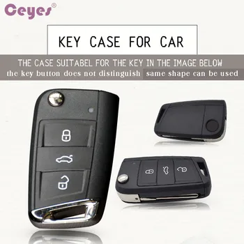 Ceyes Car Styling TPU Auto Key Cover Shell Case do Skoda Superb Rapid, Octavia A5 A7 do Vw Golf Seat Leon Fr 2 Car-Styling