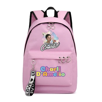 Charli Backpack Women Zamieniać Charli Damelio torby dla nastolatek Cartable Scolaire plecak na laptopa torby szkolne dla dzieci