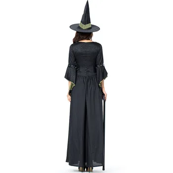 Czarnoksiężnik z Krainy Oz czarny Эльфаба strój czarownicy na Halloween carnival fantasy kobiety czarownica cosplay osoba dorosła kobieta bal maskowy