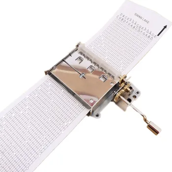DIY pozytywka 30 nut ręcznie podkręć papierowa taśma muzyczne ruchu z miedzi biegu