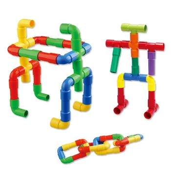 DIY wodociąg bloki zabawki Edukacja rurociąg tunel budowa zabawki edukacyjne markowe zabawki dla dzieci cegła