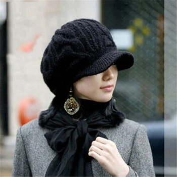 Damska czapka zimowa czapka z dzianiny czapki zimowe dla kobiet Ladies Zimowa Girls Skullies Caps Bonnet Femme Snapback ciepła czapka wełniana