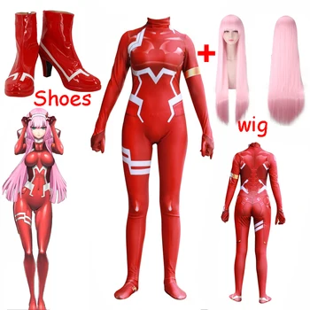Darling in the franxx 02 Zero Two Cosplay Costume for Women Halloween Costume Christmas Carnival Tight 3D Printing Bodysuit