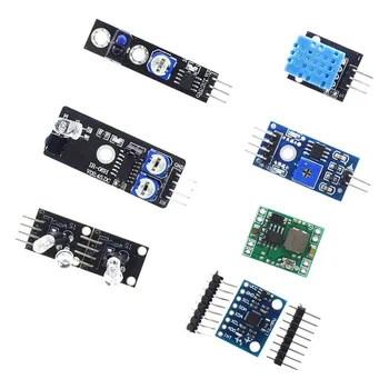 Dla Arduino 45 in 1 Sensor Module Assortment Starter Kit 37in1 Temperature Sensor Set 37 in 1 do ultradźwiękowego czujnika UNO MEGA2560
