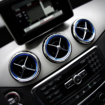 Dla Mercedes Benz Auto Air conditioner Outlet ozdobne pierścienie naklejka w213 w212 w205 w204 w163 GLC GLA AC otwory wentylacyjne dekoracji