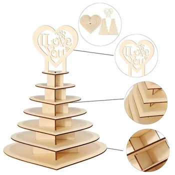 Drewniana podłoga w kształcie serca czekoladowe serce drzewo Ferrero Rocher chocolate podstawa ślub kufer Centralny cukierki wystrój