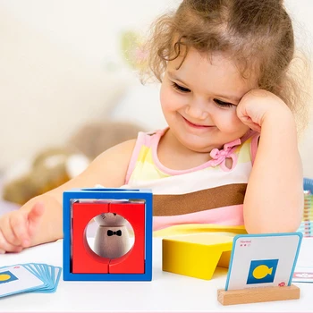 Dzieci Montessori Drewniane Edukacyjne Magiczna Kostka Klocki Magiczne Kostki Mecz Materiały Zabawki Early Learning Prezenty