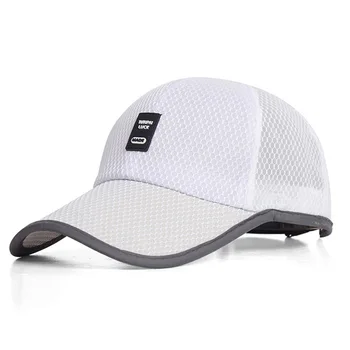 Długie, sportowe czapki z daszkiem netto czapka z daszkiem letnie biegowe kapelusze dla mężczyzn lekkie oddychające szybkoschnące białe, czarne, szare, ciemno-niebieskie