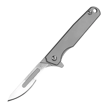 EDC stop tytanowy nóż składany mini skalpel basen Ekspresowe narzędzie wielofunkcyjne