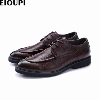EIOUPI new design top real full grain leather mens business formal shoe men dress oddychającym shoes e66101
