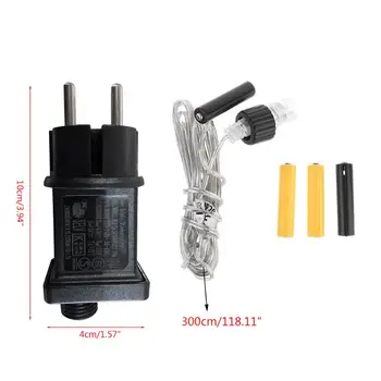 EU Plug AA AAA Battery Eliminator wymienić 2x 3x AA AAA Battery Power Supply kabel do radia święto LED Light elektryczna zabawka