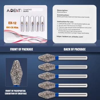 EX-12 Dentistry Lab 50pcs/10packsDental Burs Dia-burs dla szybkich narzędzi stomatologicznych Handpiece