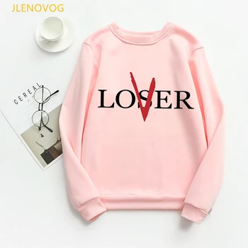 Funny IT love Movie loser letter print hoodies women vogue Halloween Pennywise sweatshirt women Stephen King sudadera mujer