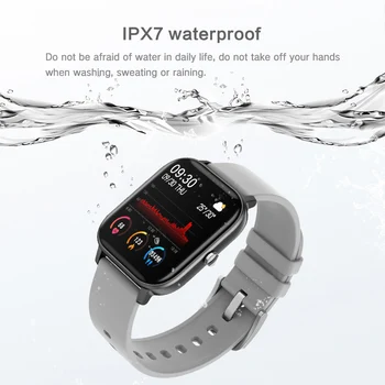 GIAUSA IP67 P8 Smart Watch Wristband Men Women Sport Clock Heart Rate Monitor Sleep Monitor Smartwatch tracker na telefon