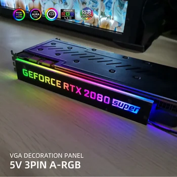 GPU Side RGB Plate VGA Decoration Panel Customization 5V A-RGB Graphics Card Cover 12V4PIN GPU Armor AURA Cooler Custom Board