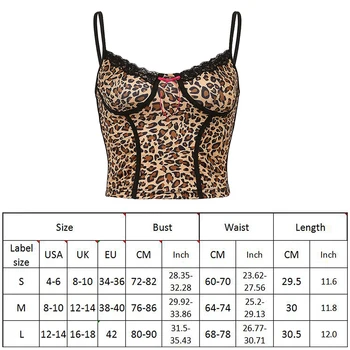 Gepard wydruku Y2K gorset crop topy kobiety Harajuku Sexy Sleeeveless Camisole Camis bluzki damskie lato leopard kamizelka 2020