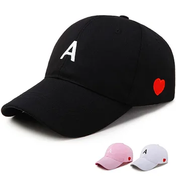 Gorąca wyprzedaż męska czapka koreańskie litery wersja jednolity kolor czapka z daszkiem hip-hop uniwersalny Sun Hat Cap casquette homme baseball #W30