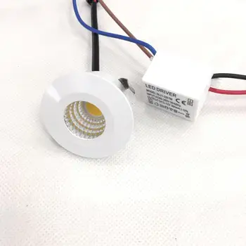 Gorących bubla biały mini reflektor led 3w średnica 40 mm mini reflektor led do szafy prezentuje drabiny wyświetlacza oświetlenie punktowe 3 W