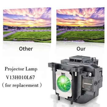 HAPPTBATE Wymiana lampy projektora ELPLP67/ V13H010L67 dla H429A VS210 VS220 PowerLite home cinema 710 750HD MG-850HD