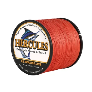 Hercules Fishing Line 12 Strands 100M-2000M Braid Red England Fishingline 10 to 420LB Super Pe Cost-Effective Leisure Experience