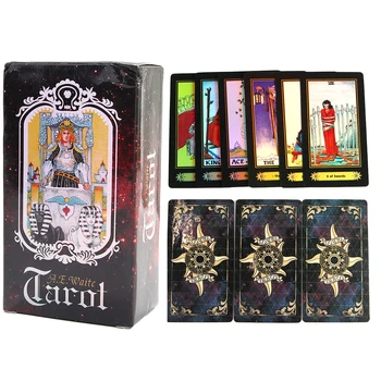 Holograficzny Świecące Świetlisty Tarot Tarot Przyszłość Opowiada Sztuczka Talia 78 Kart Ori Rider Waite Tarot