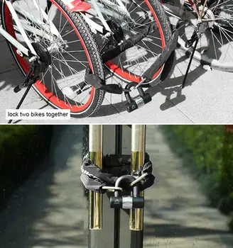 INBIKE Bicycle Chain Lock U Lock Set Anti-Theft Glass Door Bike Chain Lock Security wzmocniony jazda na Rowerze MTB akcesoria do rowerów