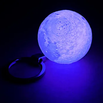 ITimo dekoracyjne lampa wisząca przenośny drukowanie 3D Moonlight lampa nowość księżycowi blask lampy brelok led lampki nocne mini